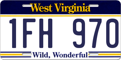 WV license plate 1FH970