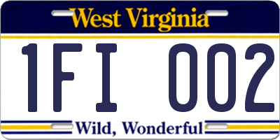 WV license plate 1FI002