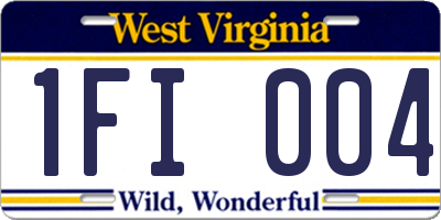 WV license plate 1FI004