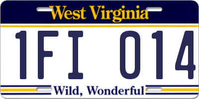 WV license plate 1FI014