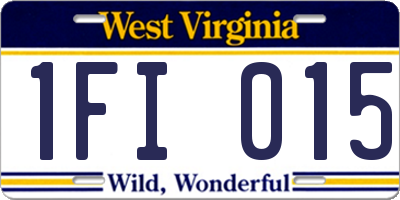 WV license plate 1FI015