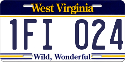 WV license plate 1FI024