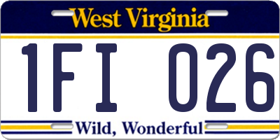 WV license plate 1FI026