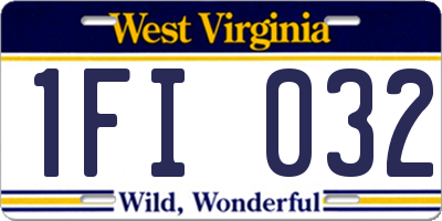 WV license plate 1FI032