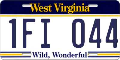 WV license plate 1FI044
