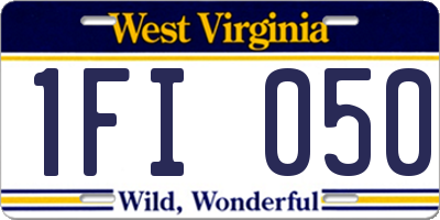 WV license plate 1FI050