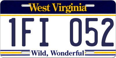 WV license plate 1FI052