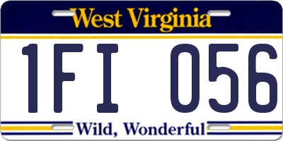 WV license plate 1FI056