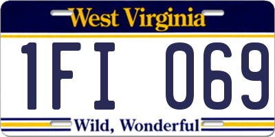 WV license plate 1FI069