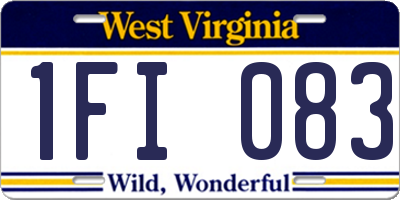 WV license plate 1FI083