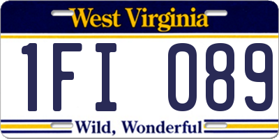 WV license plate 1FI089