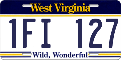 WV license plate 1FI127