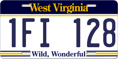 WV license plate 1FI128