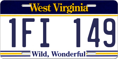 WV license plate 1FI149