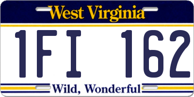 WV license plate 1FI162