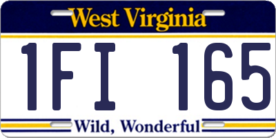WV license plate 1FI165
