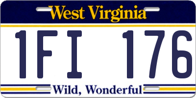 WV license plate 1FI176