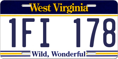 WV license plate 1FI178