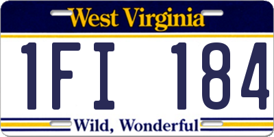 WV license plate 1FI184