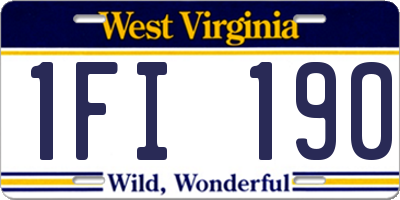 WV license plate 1FI190