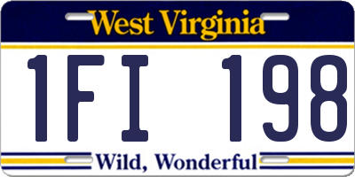 WV license plate 1FI198