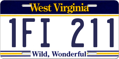 WV license plate 1FI211