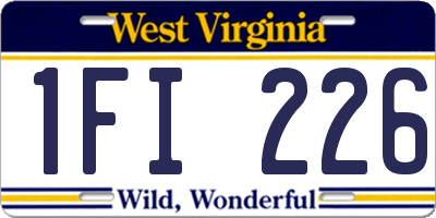 WV license plate 1FI226