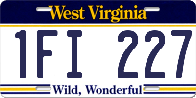 WV license plate 1FI227
