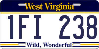 WV license plate 1FI238