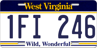 WV license plate 1FI246