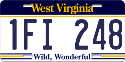 WV license plate 1FI248