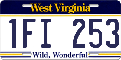 WV license plate 1FI253