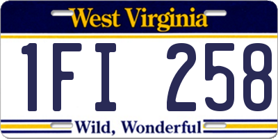 WV license plate 1FI258