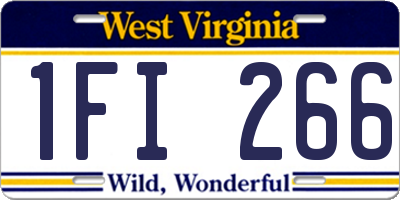 WV license plate 1FI266