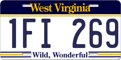 WV license plate 1FI269