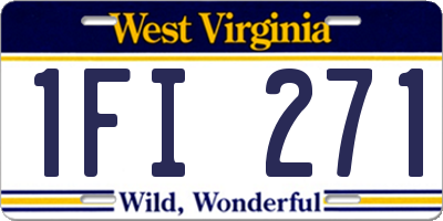 WV license plate 1FI271