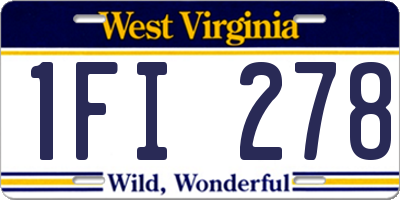 WV license plate 1FI278