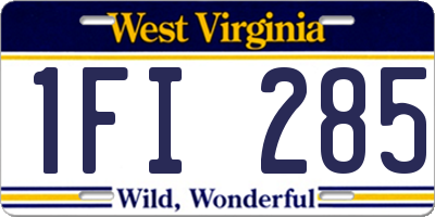 WV license plate 1FI285