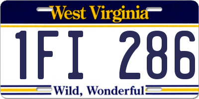 WV license plate 1FI286