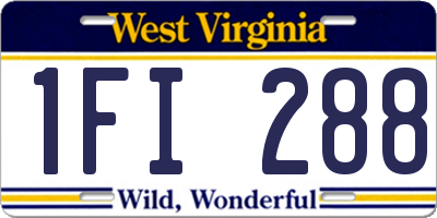 WV license plate 1FI288