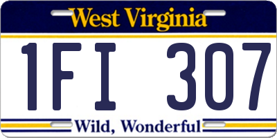 WV license plate 1FI307