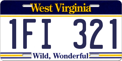 WV license plate 1FI321