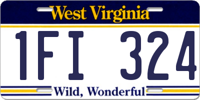 WV license plate 1FI324