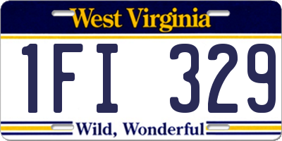 WV license plate 1FI329