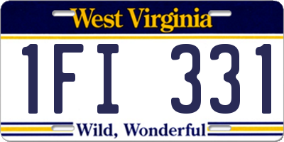 WV license plate 1FI331