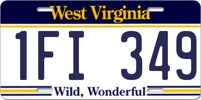 WV license plate 1FI349