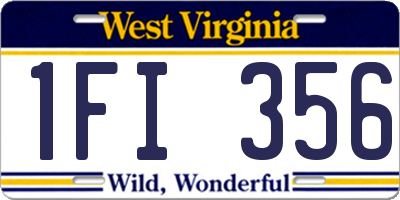 WV license plate 1FI356