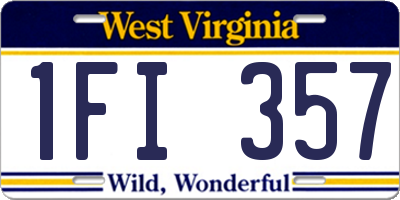 WV license plate 1FI357