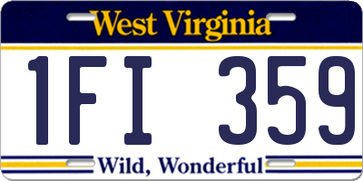 WV license plate 1FI359