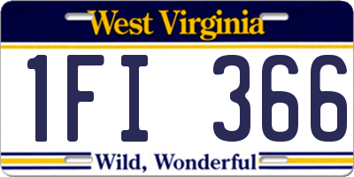 WV license plate 1FI366